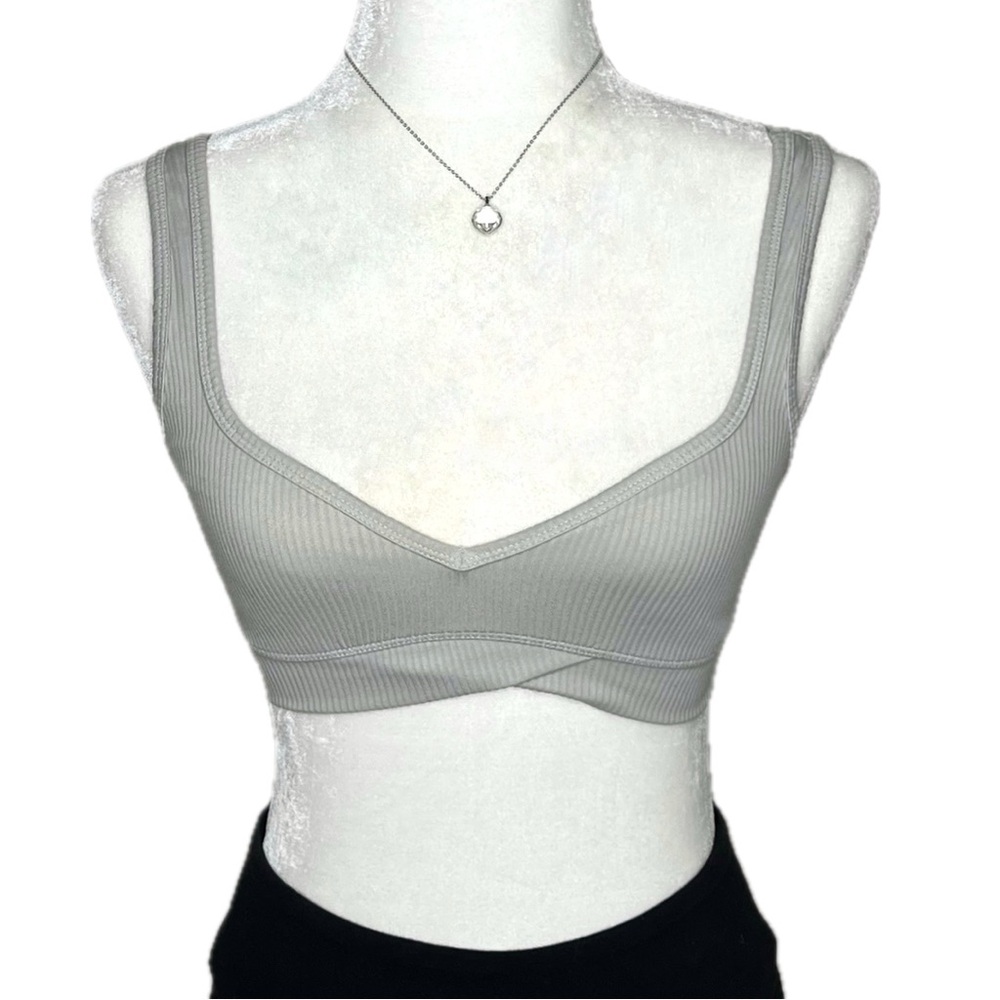 for Love & Lemons Ella Bra Bralette Sports Bra Gray Small